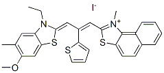 CAS#: 63815-83-8， 2-[3-(3-Ethyl-6-Methoxy-5-Methyl-3H-Benzothiazol-2-Ylidene)-2-(2-Thienyl)-1-Propenyl]-1-Methylnaphtho[1,2-d]Thiazolium Iodide