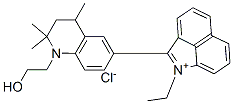 CAS#: 63817-45-8， 1-Ethyl-2-(1,2,3,4-tetrahydro-1-(2-hydroxyethyl)-2,2,4-trimethyl-6-quinolyl)benz(cd)indolium chloride