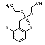 structure of CAS# 63909-56-8, Diethyl (2,6-dichlorobenzyl)phosphonate;1,3-dichloro-2-(diethoxyphosphorylmethyl)benzene;1,3-Dichloro-2-[(diethoxyphosphoryl)methyl]benzene;Diethyl (2,6-dichlorobenzyl)phosphonate
