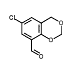 structure of CAS# 63944-31-0, 6-Chloro-4H-1,3-benzodioxine-8-carbaldehyde;6-chloro-2H,4H-benzo[e]1,3-dioxane-8-carbaldehyde;6-chloro-4H-benzo[d][1,3]dioxine-8-carbaldehyde;ZINC03898229