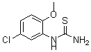 结构式 CAS# 63980-69-8, N-(5-氯-2-甲氧基苯基)-硫脲