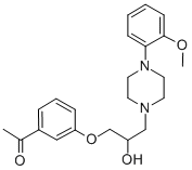 CAS#: 63990-75-0， 3'-[2-Hydroxy-3-[4-(2-Methoxyphenyl)Piperazino]Propoxy]Acetophenone