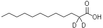 structure of CAS# 64118-39-4, (2,2-<sup>2</sup>H<sub>2</sub>)Dodecanoic acid;[64118-39-4];Dodecanoic acid-2,2-d2;Dodecanoic-2,2-d2 Acid