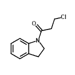 结构式 CAS# 64140-62-1, 3-氯-1-(2,3-二氢-1H-吲哚-1-基)-1-丙酮