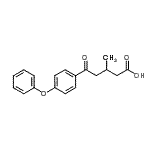 structure of CAS# 64157-56-8, 3-Methyl-5-oxo-5-(4-phenoxyphenyl)pentanoic acid;3-Methyl-5-oxo-5-(4-phenoxyphenyl)valeric acid