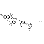 CAS 登录号：6416-70-2， 三钠7-氨基-4-羟基-3-{[7-磺酸-4-({4-[(3-磺酸苯基)偶氮]-1-萘基}偶氮)-1-萘基]偶氮}-2-萘磺酸酯
