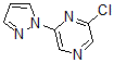 structure of CAS# 642459-09-4, 2-Chloro-6-(1H-Pyrazol-1-Yl)-Pyrazine;2-Chloro-6-(1H-Pyrazol-1-Yl)Pyrazine 95%;2-Chloro-6-(1H-Pyrazol-1-Yl)Pyrazine;2-Chloro-6-(Pyrazol-1-Yl)Pyrazine