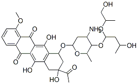 CAS#: 64253-71-0， 8-Acetyl-10-[4-Amino-5-[3-Hydroxy-1-(1-Hydroxypropan-2-Yloxy)Butoxy]-6 -Methyl-Oxan-2-Yl]Oxy-6,8,11-Trihydroxy-1-Methoxy-9,10-Dihydro-7H-Tetracene-5,12-Dione