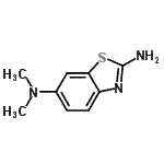 structure of CAS# 64334-41-4, N<sup>6</sup>,N<sup>6</sup>-Dimethyl-1,3-benzothiazole-2,6-diamine;MFCD00616519;N<sup>6</sup>,N<sup>6</sup>-dimethyl<wbr>-1,3-benz<wbr>othiazole<wbr>-2,6-diam<wbr>ine