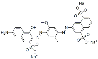 CAS#: 64346-35-6， Trisodium 3-[[4-[(6-Amino-1-Hydroxy-3-Sulphonato-2-Naphthyl)Azo]-5-Methoxy-O-Tolyl]Azo]Naphthalene-1,5-Disulphonate