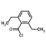 structure of CAS# 64359-02-0, 2,6-Diethylbenzoyl chloride;2,6-Diethylbenzoyl chloride;2,6-Diethyl-benzoyl chloride