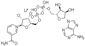 结构式 CAS# 64417-72-7, 烟酰胺腺嘌呤二核苷酸锂盐