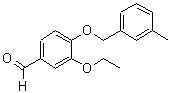 结构式 CAS# 644958-93-0, 3-乙氧基-4-[(3-甲基苄基)氧基]苯甲醛