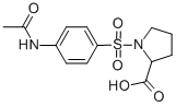 结构式 CAS# 64527-22-6, 1-{[4-(乙酰氨基)苯基]磺酰基}吡咯烷-2-羧酸