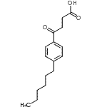结构式 CAS# 64779-08-4, 4-(4-己基苯基)-4-氧代丁酸