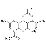结构式 CAS# 64913-16-2, 1,2,3,4-四-O-乙酰基-6-脱氧吡喃己糖