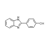 结构式 CAS# 6504-13-8, 4-(1H-苯并咪唑-2-基)苯酚