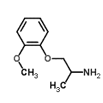结构式 CAS# 6505-08-4, 1-(2-甲氧基苯氧基)-2-丙胺