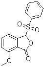 structure of CAS# 65131-09-1, 7-Methoxy-3-(phenylsulfonyl)-2-benzofuran-1(3H)-one;7-Methoxy-3-phenylsulfonyl-1(3H)-isobenzofuranone