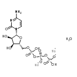 structure of CAS# 652154-13-7, Sodium 5'-O-[hydroxy({[(hydroxyphosphinato)oxy]phosphinato}oxy)phosphoryl]cytidine hydrate (2:1:1);5-CTP-Na2;CTP;Cytidine 5'-triphosphate disodium salt hydrate