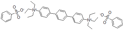 CAS#: 65448-99-9， N,N,N,N',N',N'-Hexaethyl-1,1':4',1''-terphenyl-4,4''-diaminium bisbenzenesulfonate