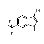 结构式 CAS# 655-96-9, 6-(三氟甲基)-1H-吲唑-3-醇