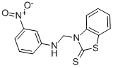 结构式 CAS# 65537-00-0, 3-[(3-硝基苯胺基)甲基]-2-苯并噻唑啉硫酮
