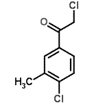 structure of CAS# 65610-03-9, 2-Chloro-1-(4-chloro-3-methylphenyl)ethanone;2-Chloro-1-(4-chloro-3-methylphenyl)ethanone #;4-Chloro-3-methylphenacyl chloride