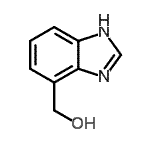 structure of CAS# 65658-13-1, 1H-Benzimidazol-4-ylmethanol;(1H-Benzimidazol-4-yl)methanol;(1H-Benzo[d]imidazol-4-yl)methanol;1H-Benzimidazole-4-methanol