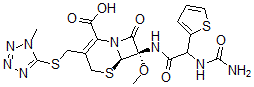 CAS#: 65700-47-2， (6R)-7beta-[[(S)-[(Aminocarbonyl)Amino](2-Thienyl)Acetyl]Amino]-7alpha-Methoxy-3-[(1-Methyl-1H-Tetrazol-5-Yl)Thiomethyl]Cepham-3-Ene-4-Carboxylic Acid