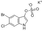 结构式 CAS# 6581-24-4, 5-溴-6-氯-3-吲哚基硫酸酯钾盐水合物
