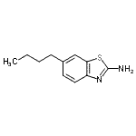 structure of CAS# 65948-20-1, 6-Butyl-1,3-benzothiazol-2-amine;2-Benzothiazolamine,6-butyl-;6-butyl-1,3-benzothiazol-2-amine;6-butylbenzo[d]thiazol-2-amine