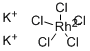 structure of CAS# 65980-75-8, Dipotassium Pentachlororhodate;Potassium Pentachlororhodate(2-);Potassium Pentachlororhodate(Iii);Rhodate(2-), Pentachloro-, Dipotassium