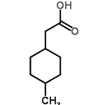 structure of CAS# 6603-71-0, (4-Methylcyclohexyl)Acetic Acid;(4-Methyl-cyclohexyl)-aceticacid;2-(4-methylcyclohexyl)acetic acid;4-(methylcyclohexyl)acetic acid