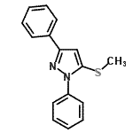 CAS#: 66040-87-7， 5-(Methylsulfanyl)-1,3-diphenyl-1H-pyrazole