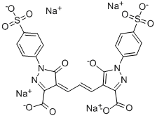 CAS#: 66096-14-8， 4-(3-(3-Carboxy-5-hydroxy-1-(4-sulfophenyl)-1H-pyrazol-4-yl)allylidene)-4,5-dihydro-5-oxo-1-(4-sulfophenyl)-1H-Pyrazole-3-carboxylic acid dipotassium salt