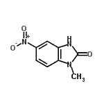 结构式 CAS# 66108-85-8, 1-甲基-5-硝基-1,3-二氢-2H-苯并咪唑-2-酮