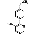 structure of CAS# 663918-44-3, 2-(4-Methoxyphenyl)-3-pyridinamine;2-(4-Methoxyphenyl)-3-pyridinamine;2-(4-methoxyphenyl)-3-pyridylamine;2-(4-Methoxy-phenyl)-pyridin-3-ylamine