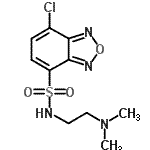 结构式 CAS# 664985-43-7, 7-氯-N-[2-(二甲基氨基)乙基]-2,1,3-苯并恶二唑-4-磺酰胺