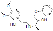 CAS#: 66522-80-3， (2R,3R)-3-[2-(3,4-Dimethoxyphenyl)ethylamino]-1-phenoxybutan-2-ol hydrochloride