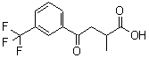 structure of CAS# 66549-17-5, alpha-Methyl-gamma-Oxo-3-(Trifluoromethyl)-Benzenebutanoic Acid;2-Methyl-4-Oxo-4-[3-(Trifluoromethyl)Phenyl]Butanoicacid;2-METHYL-4-OXO-4-(3'-TRIFLUOROMETHYLPHENYL)BUTYRIC ACID