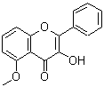 结构式 CAS# 6665-81-2, 3-羟基-5-甲氧基-2-苯基-4H-苯并吡喃-4-酮