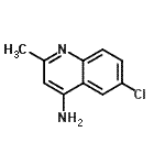 structure of CAS# 66735-24-8, 6-Chloro-2-methyl-4-quinolinamine;4-Amino-6-chloro-2-methyl-quinoline;6-chloro-2-methyl-4-quinolinamine;6-Chloro-2-methyl-quinolin-4-ylamine