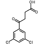 structure of CAS# 66740-88-3, 4-(3,5-Dichlorophenyl)-4-oxobutanoic acid;4-(3,5-Dichlorophenyl)-4-oxobutyric acid