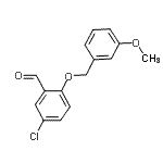 structure of CAS# 667412-71-7, 5-Chloro-2-[(3-methoxybenzyl)oxy]benzaldehyde;5-Chloro-2-[(3-methoxybenzyl)oxy]benzaldehyde;5-chloro-2-[(3-methoxyphenyl)methoxy]benzaldehyde;MFCD03422436
