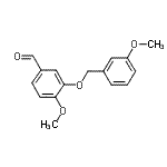 structure of CAS# 667412-90-0, 4-Methoxy-3-[(3-methoxybenzyl)oxy]benzaldehyde;4-Methoxy-3-[(3-methoxybenzyl)oxy]benzaldehyde;4-methoxy-3-[(3-methoxyphenyl)methoxy]benzaldehyde;MFCD03422464