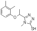 structure of CAS# 667413-82-3, 5-[1-(2,3-Dimethylphenoxy)ethyl]-4-methyl-4H-1,2,4-triazole-3-thiol;5-[(2,3-d<wbr>imethylph<wbr>enoxy)eth<wbr>yl]-4-met<wbr>hyl-1,2,4<wbr>-triazole<wbr>-3-thiol;5-[1-(2,3<wbr>-Dimethyl<wbr>phenoxy)e<wbr>thyl]-4-m<wbr>ethyl-4H-<wbr>1,2,4-tri<wbr>azole-3-t<wbr>hiol;MFCD04054673
