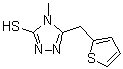 structure of CAS# 667435-87-2, 4-Methyl-5-(2-thienylmethyl)-4H-1,2,4-triazole-3-thiol;4-methyl-5-(2-thienylmethyl)-1,2,4-triazole-3-thiol;4-methyl-5-(thien-2-ylmethyl)-4H-1,2,4-triazole-3-thiol;4-methyl-<wbr>5-(thioph<wbr>en-2-ylme<wbr>thyl)-2,4<wbr>-dihydro-<wbr>3H-1,2,4-<wbr>triazole-<wbr>3-thione