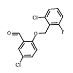 结构式 CAS# 667436-65-9, 5-氯-2-[(2-氯-6-氟苄基)氧基]苯甲醛