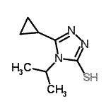 结构式 CAS# 667437-60-7, 5-环丙基-4-异丙基-4H-1,2,4-三唑-3-硫醇